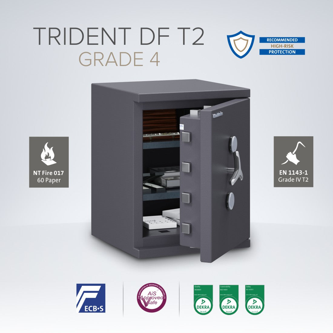 Chubbsafes Trident Yüksek Güvenlikli Zırhlı Kasa