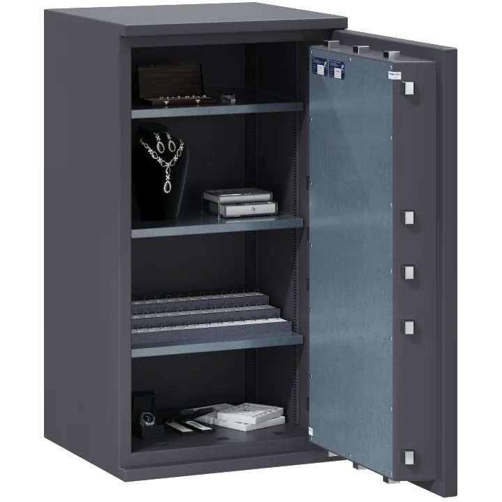 Chubbsafes DuoForce T2 Açık Kapak ve Raflar