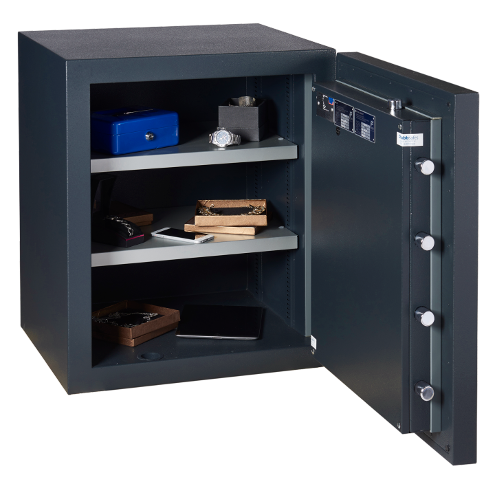 Chubbsafes DuoGuard T2 Açık Kapak, Raflar ve Kilit Milleri