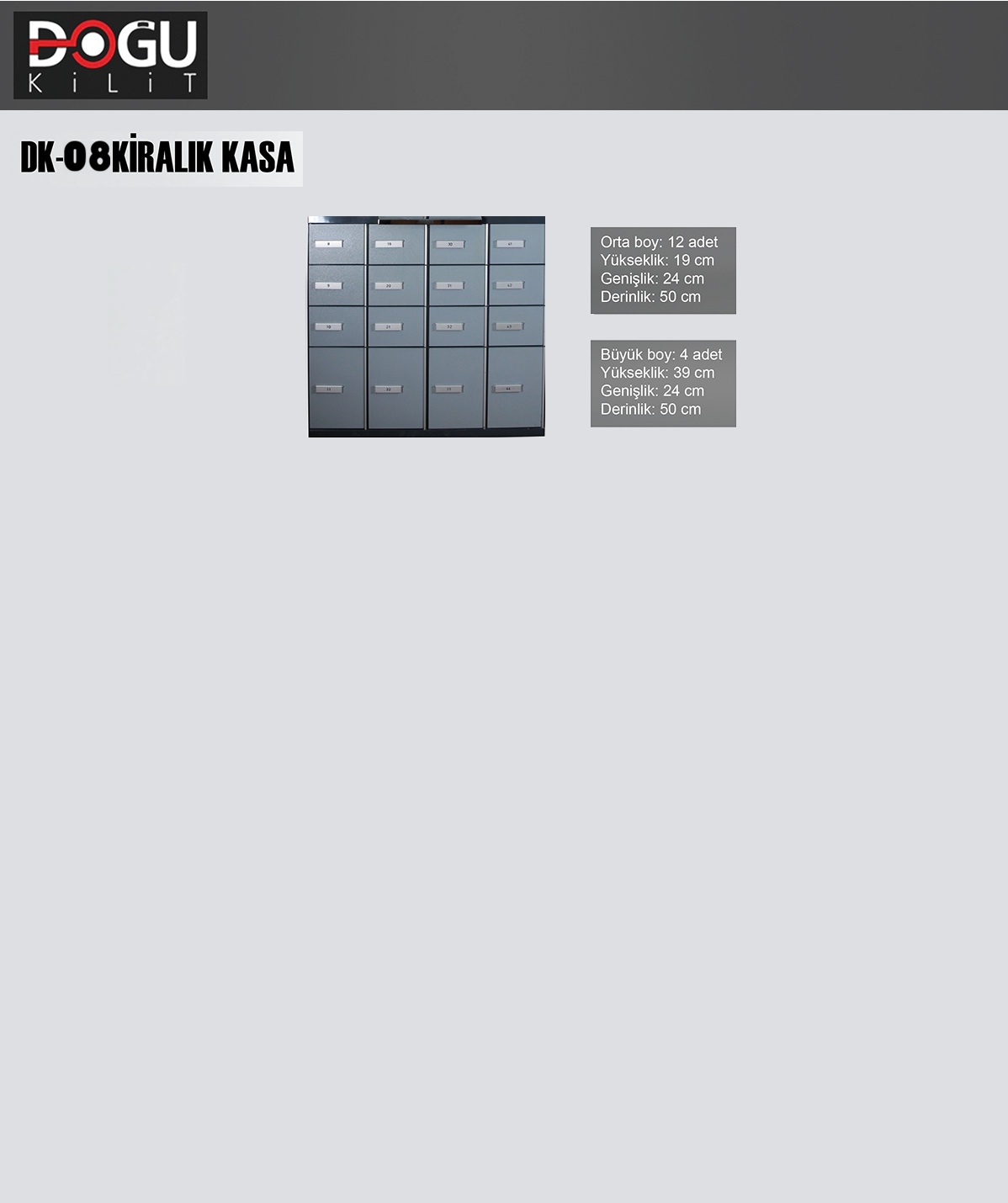 DK-08 Kiralık Kasa — orijinal katalog