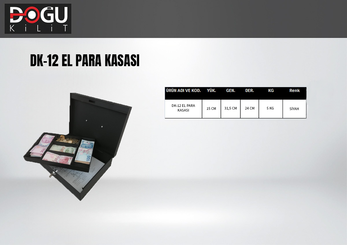 DK-12 El Para Kasası — orijinal katalog