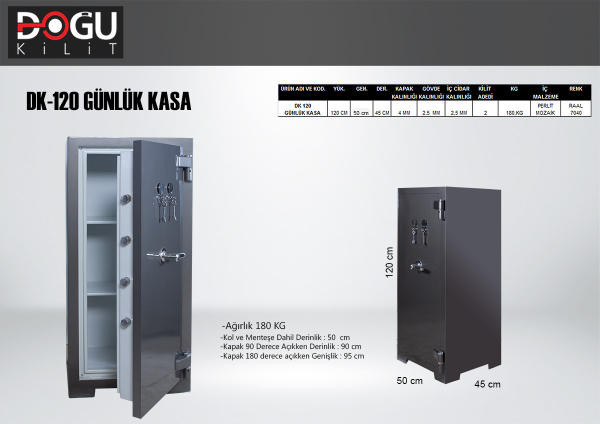 DK-120 Günlük Kasa — orijinal katalog