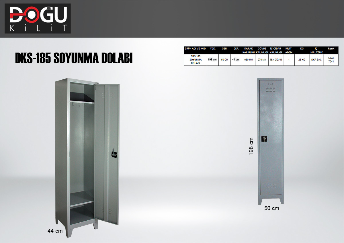 DKS-185 Soyunma Dolabı — orijinal katalog